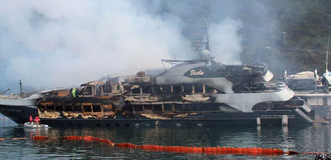 The yacht named 'Barbie' Oil Spill Response Operation 1 Barbie Yact Oil SPill Response