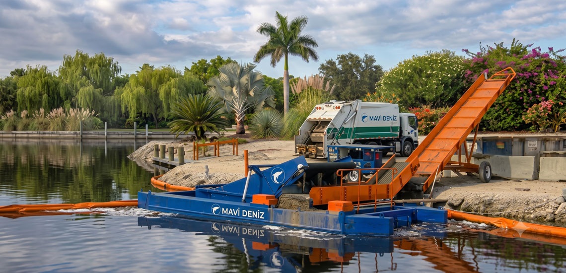 Automatic Floating Trash Conveyor System