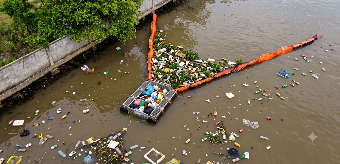River – Floating Litter Trap (3) River – Floating Litter Trap (3)