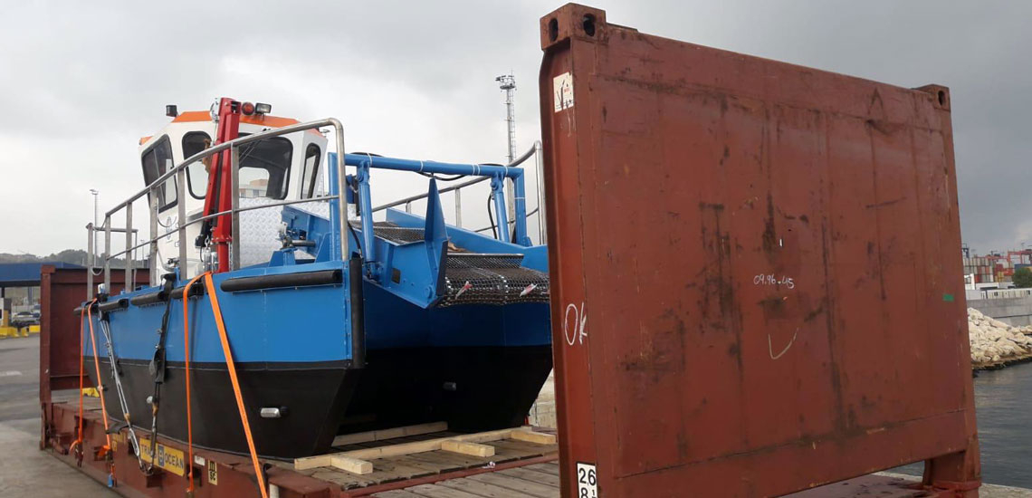 Trash Skimmer Boat Aluminium 1